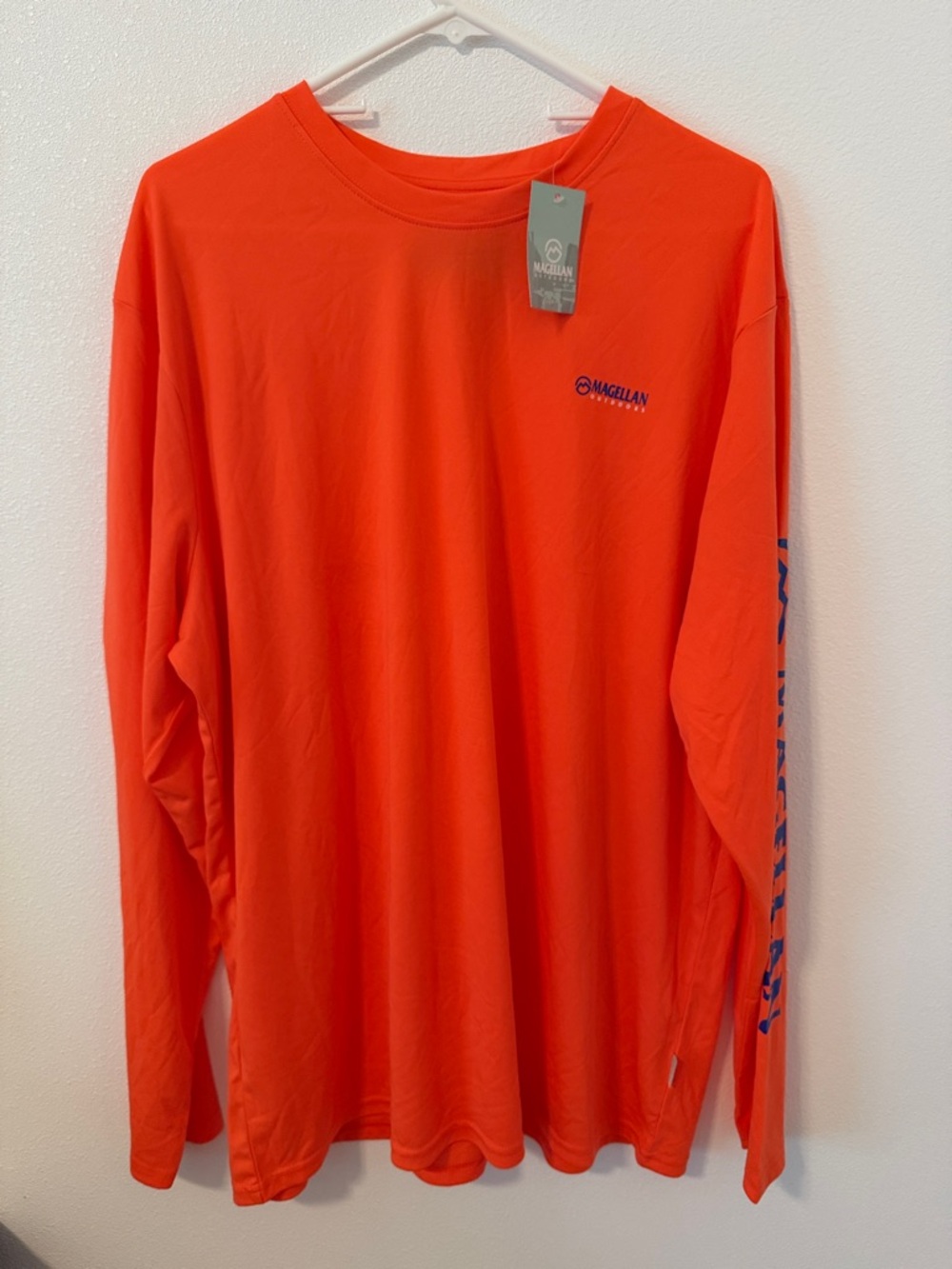 Magellan Outdoors Men’s Long-Sleeve Performance Shirt - Orange